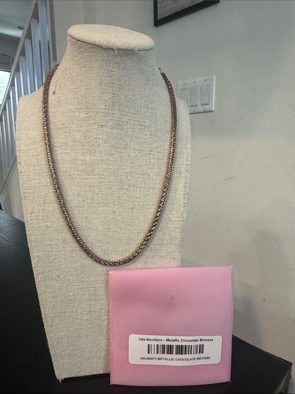 BAR By Alexa Rae Isla Necklace in Metallic Chocolate Mouse